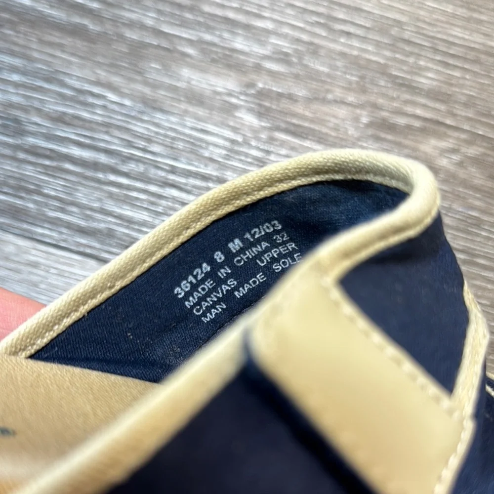 Clarks Navy and Tan Slide Sandals woman’s 8 (b230)